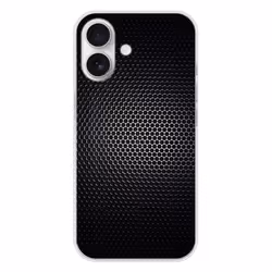 Coque en silicone - Compatible Apple iPhone 16 - design dark metal