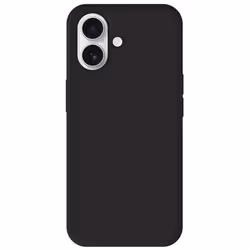 Coque en silicone noir - Compatible Apple iPhone 16 Plus