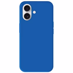 Coque en silicone bleu - Compatible Apple iPhone 16 Plus