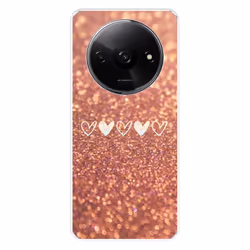 Coque en silicone - Compatible Xiaomi Redmi A3 4G - design paillettes coeur