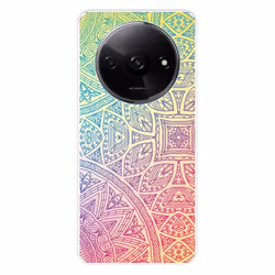 Coque en silicone imprimée compatible Xiaomi Redmi A3 4G Mandala Pastel