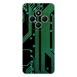 Coque en silicone - Compatible Xiaomi Redmi 14C 4G - design texture circuit geek