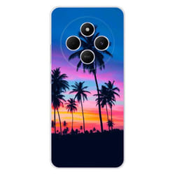 Coque en silicone - Compatible Xiaomi Redmi 14C 4G - design palmiers colores