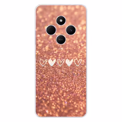 Coque en silicone - Compatible Xiaomi Redmi 14C 4G - design paillettes coeur