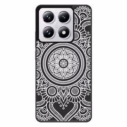 Coque en silicone renforcé - Xiaomi - 14T 4G - Mandala blanc - Résistance accrue - Impression brillante