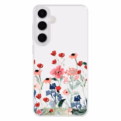 Coque Silicone renforcée - Samsung - Galaxy S24 FE - Impression Printemps en fleurs - Protection accrue - Souple