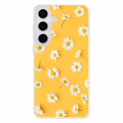 Coque Silicone Renforcée - Samsung - Galaxy S24 FE - Imprimée Marguerittes - Résistance Chocs - Brillante
