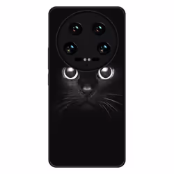 Coque en silicone renforcé - Xiaomi - 14 Ultra - Antichoc - Design yeux de chat - Impression brillante