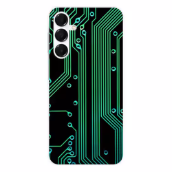 Coque en silicone - Compatible Samsung Galaxy A16 - design texture circuit geek