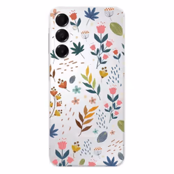 Coque en silicone - Compatible Samsung Galaxy A16 - design fleurs colorees