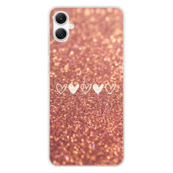 Coque en silicone - Compatible Samsung Galaxy A05 - design paillettes coeur