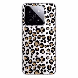 Coque en silicone - Compatible Xiaomi 14 Pro - design leopard