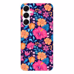 Coque en silicone - Compatible Samsung Galaxy A36 5G - design fleurs exotiques