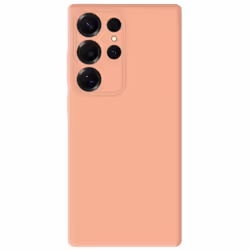 Coque en silicone - Samsung - Galaxy S25 Ultra - Rose pale - Souple - Anti-traces