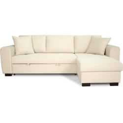 Canapé D'Angle Convertible Réversible - 4 Places - Hamilton - Tissu Beige - L 245 X P 150 X H 86 - Fabriqué En Ukraine