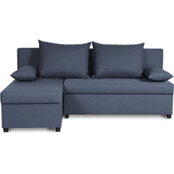Canapé dangle réversible – Tissu Bleu – L 192 x P 143 x H 79 cm – JOSS - Fabriqué en Ukraine