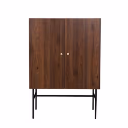 Buffet haut 2 portes 1 tiroir - Bois et métal - LODGE - L 90 x P 395 x H 130