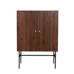 Buffet haut 2 portes 1 tiroir - Bois et métal - LODGE - L 90 x P 395 x H 130
