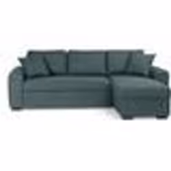Canapé dangle convertible réversible 4 places - Tissu Vert - L 244 x P 151 x H 90 - HAMILTON - Fabriqué en Ukraine