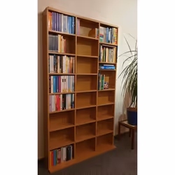 Étagère aspect hêtre 102 x 178 x 16 cm (LxHxP)