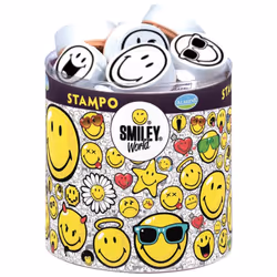 AladinE StampoSmiley, Rond, Noir, Jaune, Papier, Textile