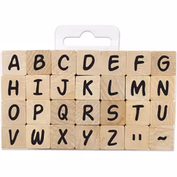 Tampons encreur - Scrapbooking - Alphabet - Bois - Taille M - Aladine
