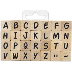 Tampons encreur - Scrapbooking - Alphabet - Bois - Taille M - Aladine