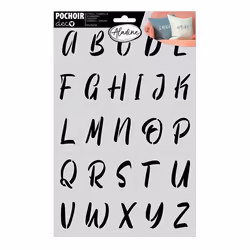 Pochoir - Aladine - Alphabet 3 - 20x30 cm - Lettres pré-découpées - Pour décoration personnalisée