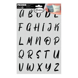 Pochoir - Aladine - Alphabet 3 - 20x30 cm - Lettres pré-découpées - Pour décoration personnalisée