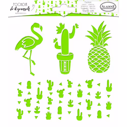 AladinE Cactus, Pochoir art, Adulte, Vert, Plastique, 150 mm, 150 mm