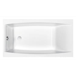 Baignoire rectangulaire 140x75 cm VIRGO encastrable en acrylique + tablier central