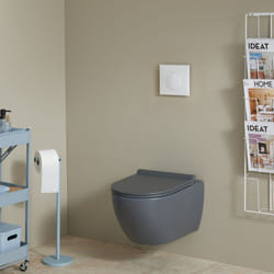 Pack wc suspendu bati Siamp universel + cuvette sans bride grise knidos
