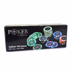 France Cartes Grimaud – Coffret Kristall 100 Chips – Poker