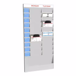 PaperFlow PD20A4.02, Stand d'information, A4, Polystyrène, Gris, verticale, 580 mm