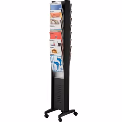 PaperFlow K502761, Noir, Mat, 8 étagères, Rectangle, 382 mm, 300 mm