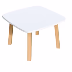PaperFlow TB60.10.13, Table basse, Forme carrée, 4 pieds, Blanc