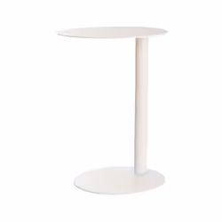 Table dappoint Easydesk métal. diamètre 40 cm - Blanc