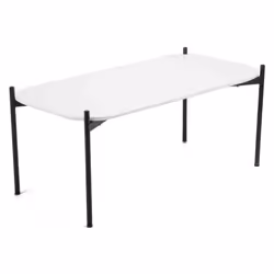 PaperFlow TBM1P75.01.13, Table basse, Forme rectangulaire, 4 pieds, Blanc