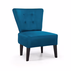 PaperFlow FTBRI.01.06, Fauteuil, Polyester, Bleu, Tableau à particules, Bois, Classique, Bois