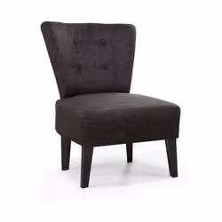 PaperFlow FTBRI.01.11, Fauteuil, Polyester, Noir, Tableau à particules, Bois, Classique, Bois