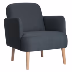 PaperFlow FTBRO.23.11, Fauteuil, Polyester, Noir, Tableau à particules, Bois, Classique, Bois