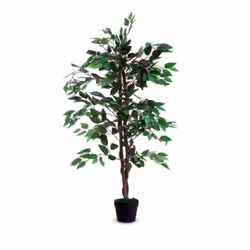 PaperFlow K700136, Intérieure, Arbre artificiel, Ficus, Multicolore, Polyester, Bois, Bureau