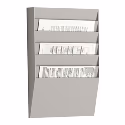PaperFlow K500002, Polystyrène, Gris, Mat, 3 étagères, Rectangle, 79 mm