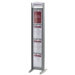 PaperFlow SR008.35 support de panneau et stand d'information A4 Polystyrène Argent