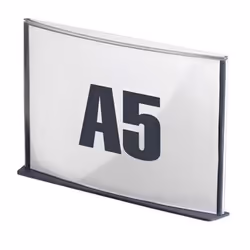 PaperFlow K500036, Support de panneau, A5, Verre, Polystyrène, Noir, horizontale, 230 mm