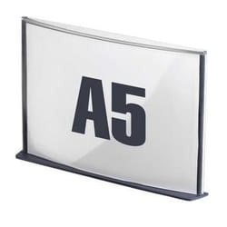PaperFlow K500036 Support de panneau A5 Verre, Polystyrène Noir