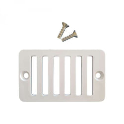 Hayward - Grille de bonde de fond de piscine rectangulaire + vis - Blanc - SP1019BA
