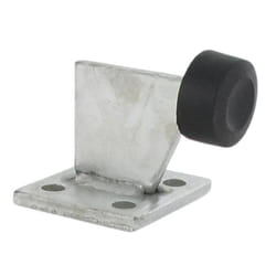 Butée de portail  Acier zingué blanc  62mm  Fixations au sol