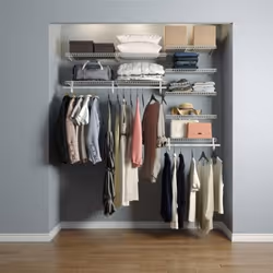 Dressing crémaillère  Étagère mural industriel  Modulable  Blanc  40 pièces  181x122M