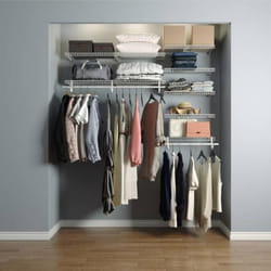 Dressing crémaillère  Étagère mural industriel  Modulable  Blanc  40 pièces  181x122M